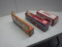 Sunoco Toy Tanker and Texaco Fire Truck w/ Humble Gasoline Toy Bank