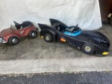 Battery Powered Bat Mobile and Junior Sportster Pedal Car