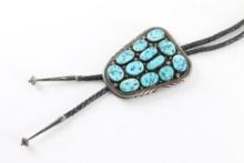 Navajo Turquoise Cluster Bolo