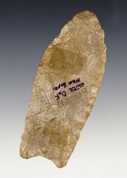 3 5/8" Paleo Clovis - Brown Co., Ohio near White Oak Creek. COA's from Tom Davis & Partain.