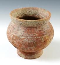4 1/4" x 4 1/4"  Ban Chiang Pottery Vessel in solid condition. Circa 900-300 B.C. Thailand.
