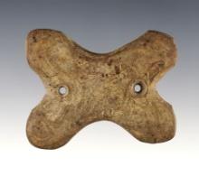 2 11/16" Reel Gorget found in Northern Ohio. Made from dense and well patinated Sandstone.