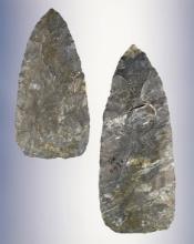 Pair of Plano Blades found by John C. Fitch, Perry Co., Ohio. One is glued. Pictured.