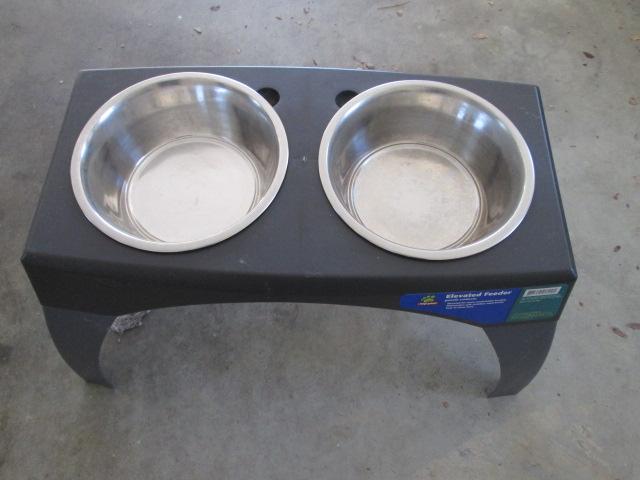 Top-Paw Elevated Feeder with Two X-Large Stainless Bowls