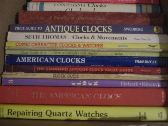 Large Collection of Antiques Guide Books and Clock Repair Guide Books