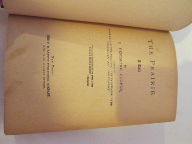 Vintage Books-1984 "The Prairie a Tale" by Fenimore Cooper, 1883 "Sunshine At Home"