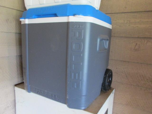 Three Coolers-Igloo 60 qt. Roller, Igloo 25 qt. Marine Cooler and GOTT 8 qt. Cooler