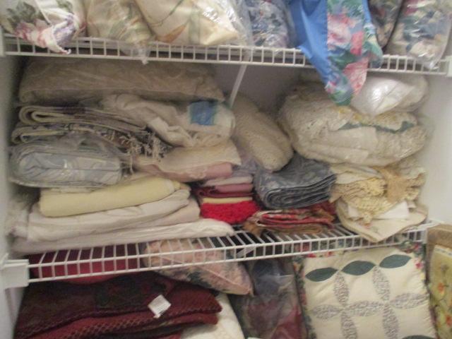 Closet Contents-Decorative Pillows, Table Runners and Doilies, Window Treatments,