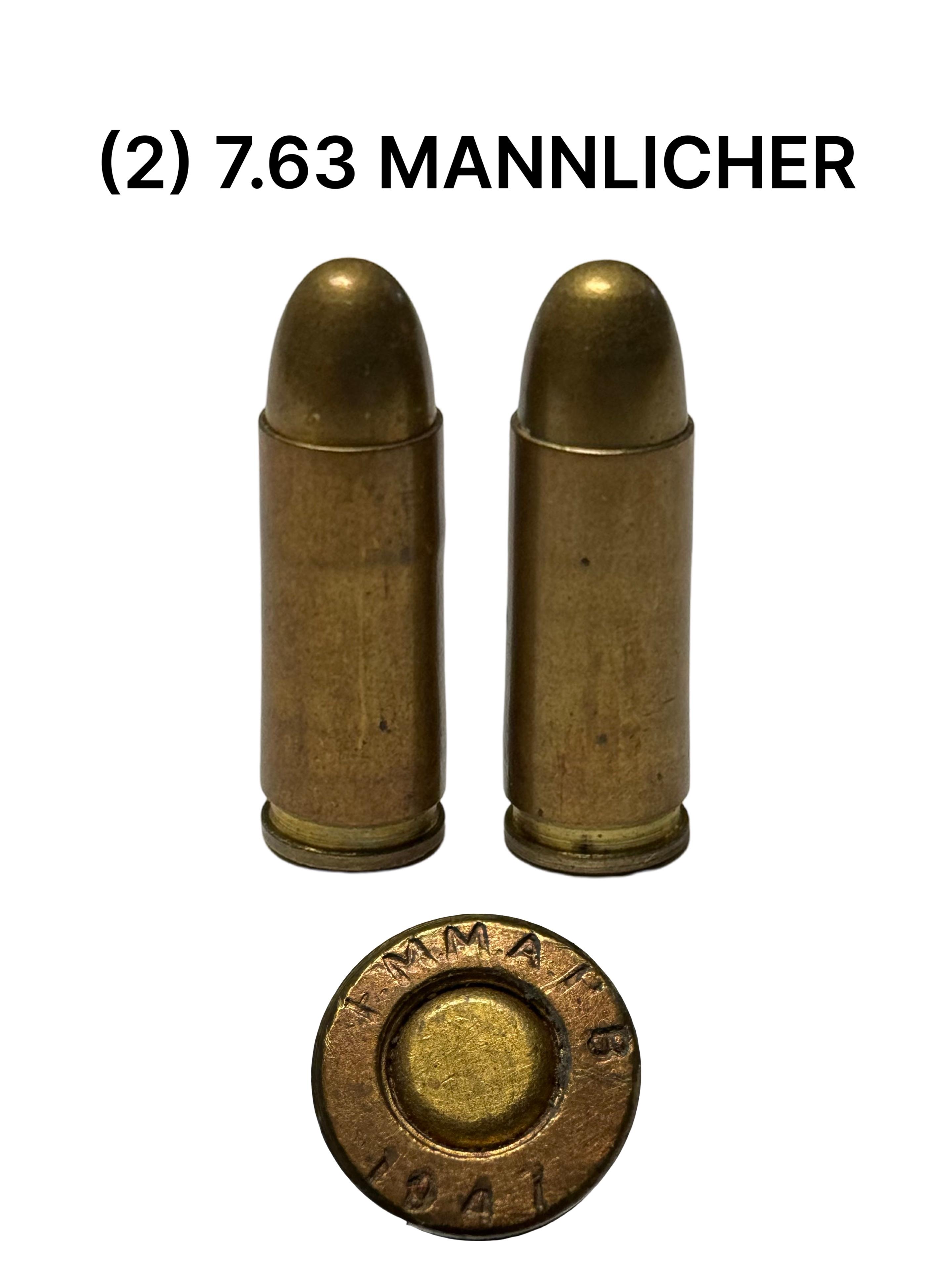 (2) 7.63 MANNLICHER Cartridges