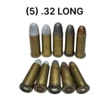 (5) .32 LONG Cartridges