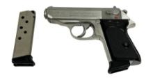 Excellent Walther Model PPK .380 ACP Stainless Steel Pocket Pistol with (2) Magazines