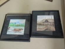 2 Framed Watercolors