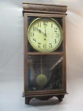 Vintage Sessions Forestville  Wall Clock w/Key 16"w X 36"h