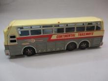 Vintage Continental Trailways Silver Eagle Tin Friction Bus 14" x 4 1/2"