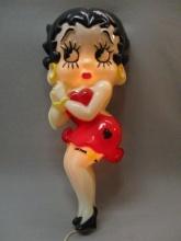 1992 Betty Boop Wall Hanging Light Up Blow Mold  24" x 10"