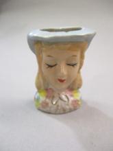 1950's Lady Head Vase Made in Japan 3"