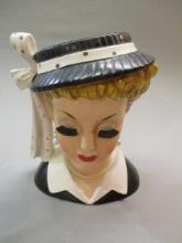 1960 Lady Head Vase C4820A By Napco 8 1/2"