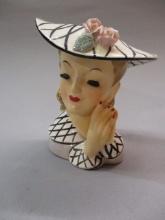 Vintage Lady Head Vase 5"