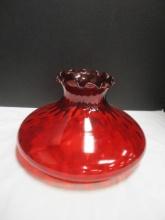 Ruby Red Thumbprint Design Glass Shade