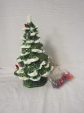 Retro Holland Mold Snow Capped Bough Ceramic Peg Christmas Tree