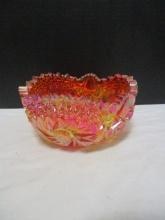 Vintage Sunset Heirloom Carnival Glass Bowl