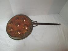 Vintage Hand Wrought Copper/Brass Egg Poaching Pan