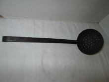 Vintage Hand Wrought Strainer Ladle and Hammered Copper Ladle