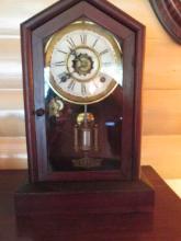 Antique E. Kroeber Pendulum Shelf Clock