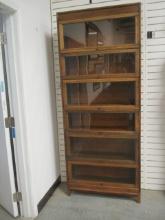 Vintage Gunn Tiger Oak Sectional Barrister Bookcase