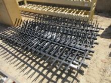 Lot Of Various Height Steel Fence Panels,