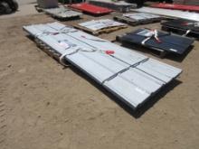 New Unused 12' x 3' White Metal Roof Panels,