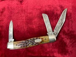 Vintage Case Medium Stockman - Amber Bone Handle, 63032 CV Folding multi blade