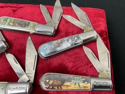 5x Collectors Edition Vintage Style Remington Double Knives by Barlow, 2-2.5 inch blades in box