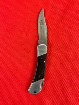 Kershaw 3.5" Steel Folding Blade Lock Back Pocket Knife w/ Sheath Model No. 3140RMEF. NIB. See pi...