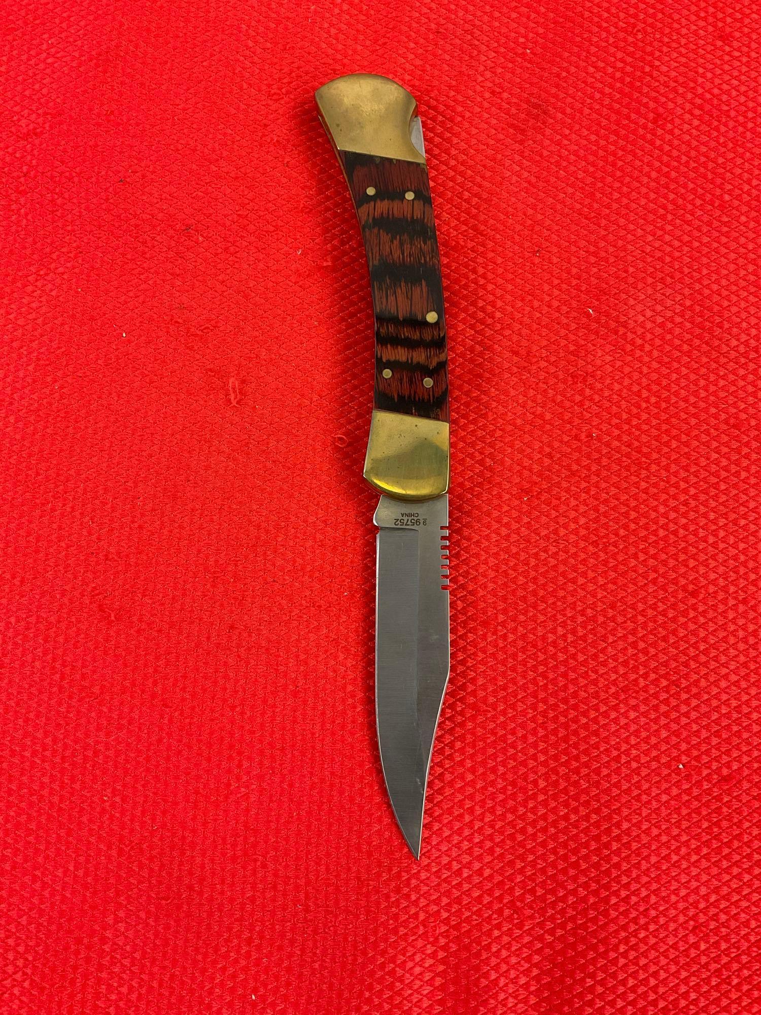 2 pcs Knife Assortment. Vintage Sears 3.5" Lockback Knife 95752 & Coleman 4.5" 2000004897. LNIB. ...