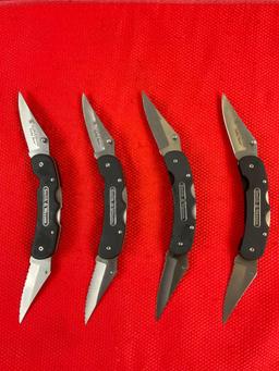 4 pcs Smith & Wesson 2.5" Folding 2-Blade Cuttin' Horse Pocket Knives Model CH400DL. NIB. See pics.