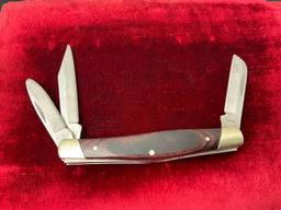 Buck Knives 371 Stockman 3-Blade Folding Pocket Knife, Wooden Handle