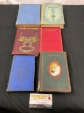 6x Antique Poem Books by Longfellow, Wilcox, Dante, Lindsay and more