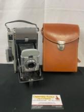 Vintage 1954 Polaroid Land Camera Model 80 Highlander w/ Pristine Leather Case