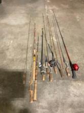 Collection of 12 Vintage Fishing Rods incl. Shimano, Silstar, Shakespeare.. & More!