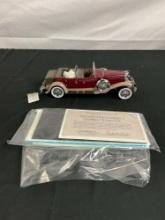 Franklin Mint 30' Duesenberg J Derham Tourster 1:24 Die Cast Model Replica Car - See pics