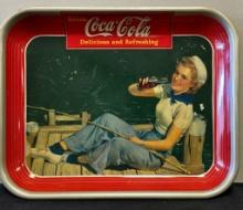Authentic Coca-Cola Tray - Sailor Girl, 1940