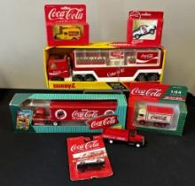 Estate Lot - 7 Pieces Coca-Cola Toy Trucks Etc.