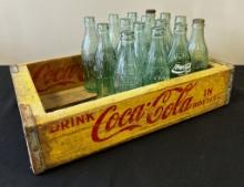Vintage Coca-Cola Crate & 12 Bottles