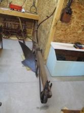Single bottom horse drawn plow w/all the iron pieces