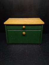 Wooden Painted Breadbox