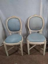(2) Rope Decorated Side Chairs (x2)