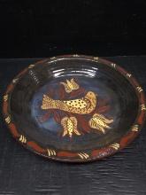 Vintage Pennsylvania Edith  Redware Pottery Pie Plate-1997
