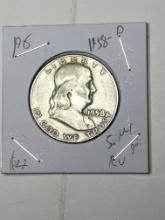 Franklin Silver Half 1958 D Nice Coin