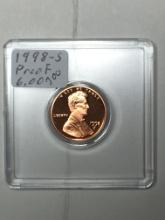 Lincoln Cent Proof 1998  S Red Cam 70? In Plastic Case